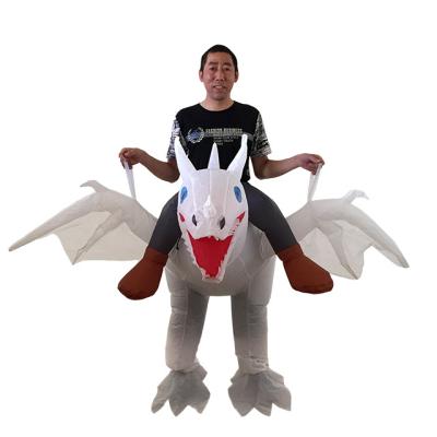 China Unique Halloween Inflatable White Inflatable Costume Costume Dragon Triangle Adult Children Playing A Role for sale