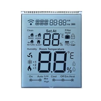 China Transparent HTN LCD Panel Monochrome Segment LCD Display Panel For Thermostat for sale