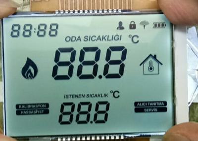 China Anzeige Transflective HTN LCD/kundenspezifische Lcd-Positivdarstellung für Innenthermostat zu verkaufen