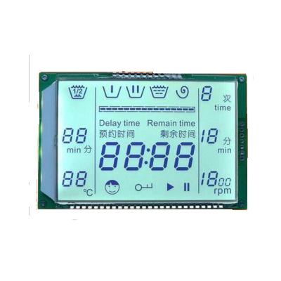 China Custom Shaped LCD Screen STN LCD Display Module Blue Segment Dynamic Driving for sale