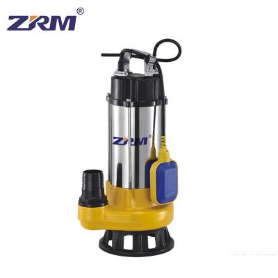 China 0.75kw 1hp 220v/50hz low pressure portable clean house build raw vertical sewage slurry pump with float switch for sale