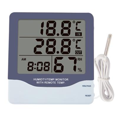 China Electronic Indoor Outdoor Bath Thermometers CH-928 Digital Thermohygrometer Thermometer with Time and Clock Household Thermometers for sale