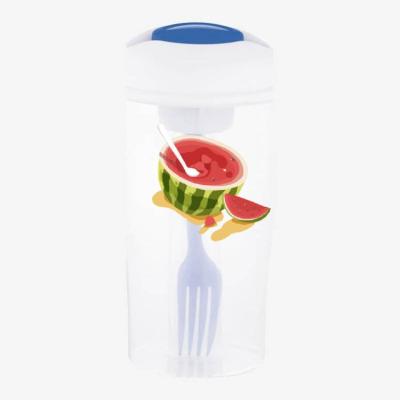 China Disposable Cheap Salad Shaker Cup With Forks Price Sets With OEM Printing Factory for sale