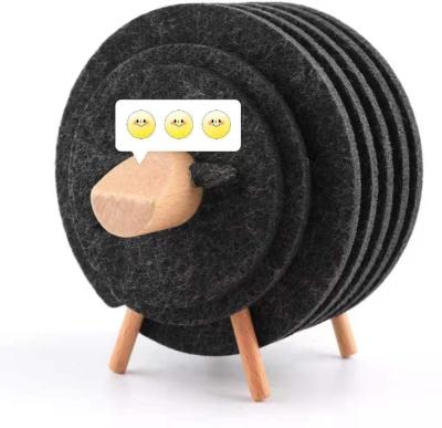 China Practically Strong Polyester Felt Decortive Item For Home Decor Coasters Table Decoration Avoid Scalding for sale