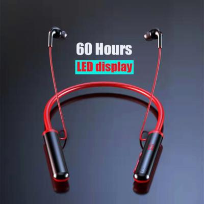 China S960 Headsets 2022 Delay 60 Hours Delay Sports TWS Neck Band Earphone LED Display Magnetic Wireless Neckband Wireless Earphone Low S960 Portable for sale