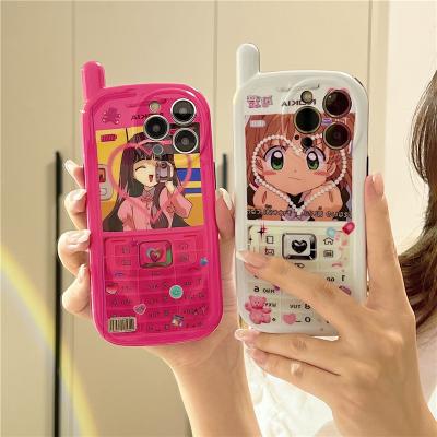 China New Lovely Cute Girl Shockproof Big Brother Phone Case For Iphone 13 12 11 pro X XR XS Max Soft Palette Glossy Silicone Back Cover for sale