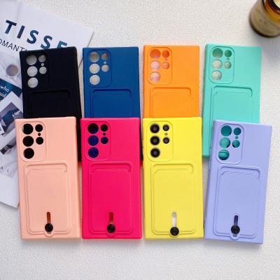 China New Arrival Shockproof 2nd Gen Card Holder Mobile Phone Case For Samsung Galaxy S22 Ultra S21 A52 A72 A32 4G 5G A53 S21Plus Back Cover for sale