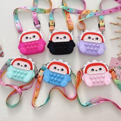 China Unicorn Pop Bag New Dinosaur Coin Purse Itting Silicone Stir Sensory Toys Pop Bubbles Anti Stress Stirs Cute Coin Purse for sale