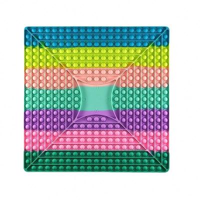 China New 40cm Big OPO Silicone Push Button Bubble Push Silicone Popper Kids Sensory Noise Playback Square Toys Stabilizing Annealing Cut Out Checkerboard for sale