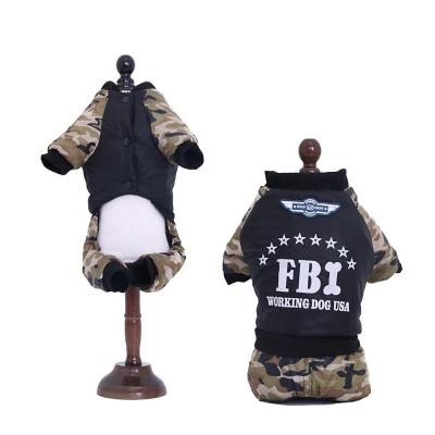 China New Style Pet Camouflage Apparels Puppy Clothes Sustainable Warm Cotton Fitted Sleeve Sweatshirt With Pants for sale