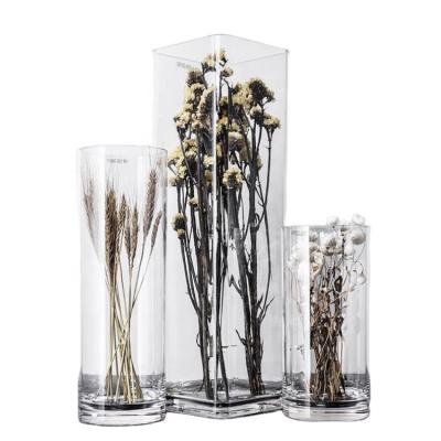 China Minimalist concise style explosion-proof plastic vases for flowers and green plants for sale