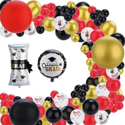 China Factory Wholesale Eco-friendly Balloon Garland Kit For Graduation Metal Balloon Aluminum Balloons Decoration Kit for sale