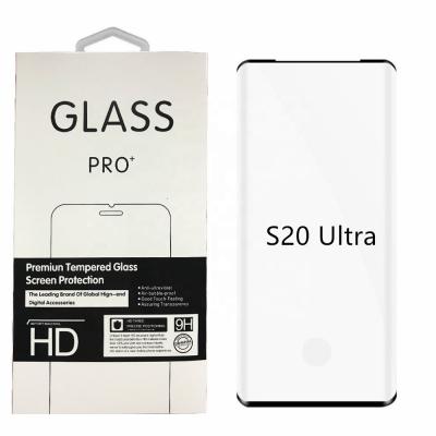 China 3D Mobile Phone Cured Clear Full Coverage Tempered Glass Screen Protector For Samsung Galaxy S20 Ultra for sale