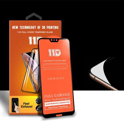 China Cell Phone 11D Full Glue Cover Tempered Glass Screen Protector For Nokia X6 2018 6.1 PLUS for sale