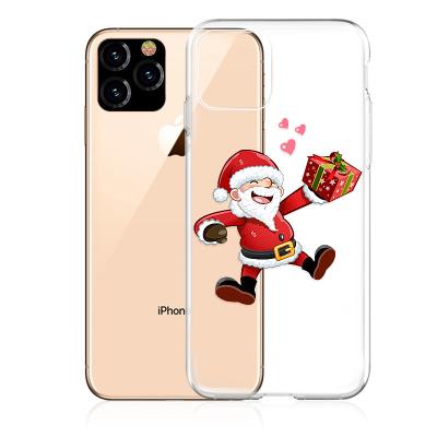 China 2021 Christmas Transparent Gift Soft Transparent Tpu Case For Iphone 12 Pro Max, For Iphone 12 Tpu Design Cover for sale