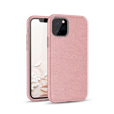 China 3 in 1 Bling 3 in 1 TPU PC Glitter Paper Cover For Iphone 11 Pro Glitter Case for sale