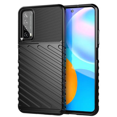 China Shockproof Mobile Cell Phone Striped Soft Tpu Back Cover For Huawei P Smart 2021 Case for sale