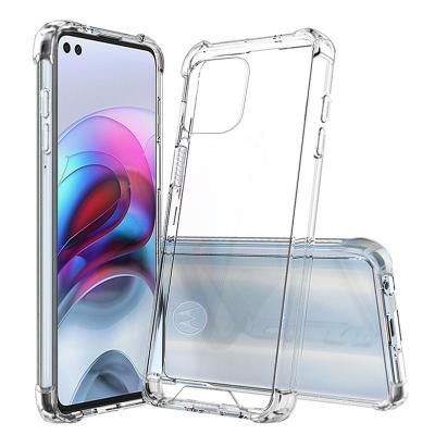 China 1.5MM Shockproof Four Corner Shockproof Transparent Clear Acrylic PC Tpu Case For Moto Edge for sale