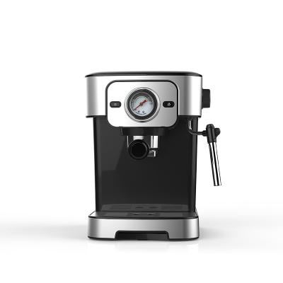 China Cafe Coffee Machine Stainless Steel Decorate 15 Bar Pump Innovation Coffee Maker With Pressure Gauge for sale