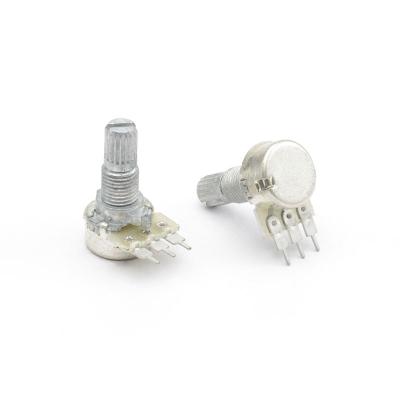 China Click Sound 12mm Metal Shaft With Busing With Vertical Single Thread H 12.5mm Rotary Potentiometer for sale