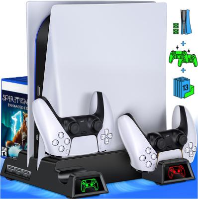 China For ps5 Fan for PS5 Dual Controller Charger Vertical Console Cooling Stand with Fan Fast Charging Station for SONY Playstation 5 Digital/UHD for sale