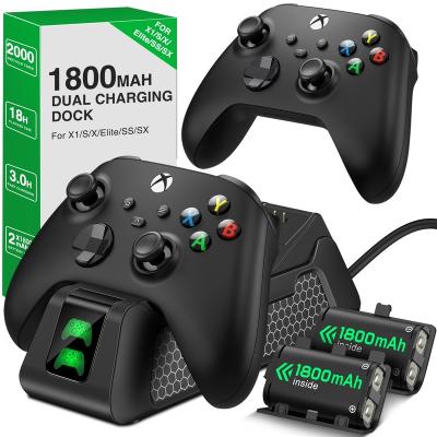 China Controller Charger For Xbox One X/S/Elite Game Controller Charger 2x1800mAh Rechargeable Battery Pack For Xbox One X/S/Elite for sale