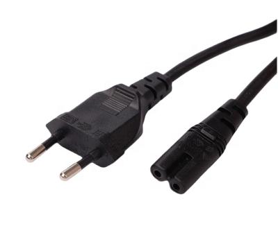 China Home Appliance 2 pin  Black Power Cord Replacement AC Power Cord Printer PC Power Supply Cable for sale