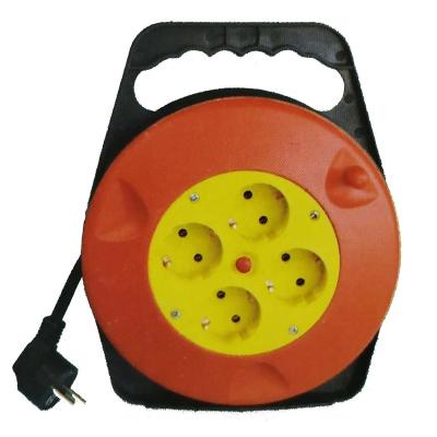 China Home Appliance Extension socket  4* German socket cable plastic cable reel extension cords for sale