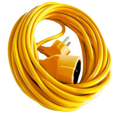 China Industrial Equipment Yellow custom outdoor extension cord  2 pin plug power extension cord for sale