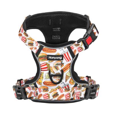 China Hot Selling 2022 Advance and Amazon Dog Harness Sets Padded Custom Design NO Pull Oxford Dog Harness for sale