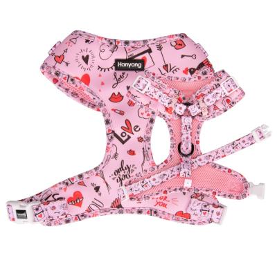 China Viable Free Sample Adjustable Dog Harness With Extra Customized Matching Brand Label Pet Accessory for sale