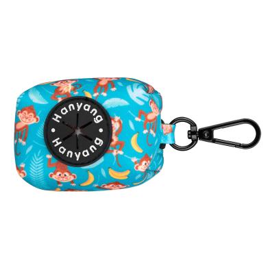 China Fashionable Pet Printing Pattern Dog Poop Bag Dispenser Waste Dispenser Personalized Custom Dog Poop Bag Holder for sale