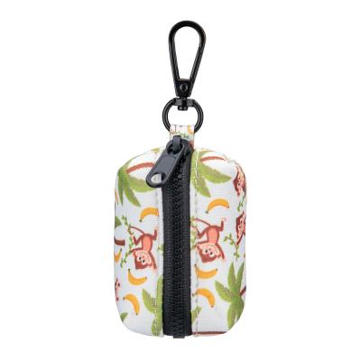 China Custom OEM Sublimation Designer Soft Neoprene Metal Accessories Pet Accessories Poop Bag Holder Personalized for sale