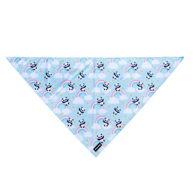 China Personalized Comfy Custom Dog Bandana With Woven Brand Label for sale