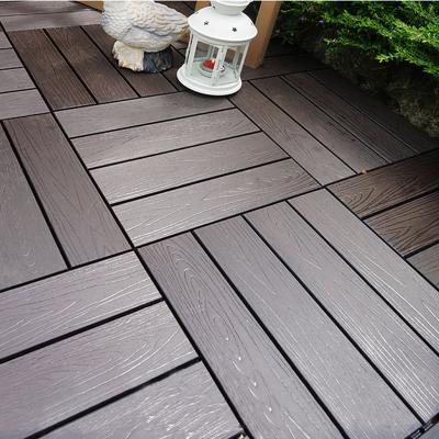 China Outdoor Receptions Recycled Exterior Decorative Composite Wood Raised Floor Deck for sale