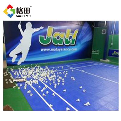 China Environmental Friendly Fluctuating Price PP Interlocking Sports Badminton Court Indoor Outdoor Court for sale