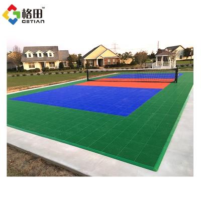 China Flexible Plastic Mini Pallet Movable Tennis Court Floor Price Multifunctional Interlocking Sports Flooring Mat for sale