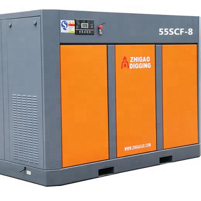 China high quality 45scf lubricated fixed electric drive stationary air compressor 75 kw air screw compressor for sale