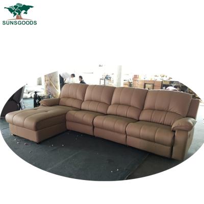 China Wholesale price adjustable leather (height) recliner sofa, L shape recliner sofa china, boy recliner lazy sofa for sale