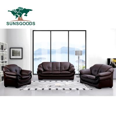 China Adjustable Classic Wood Frame Leather Sofa (Other), Wood Curved Sofa, 1 2 3 Seater Sofa for sale