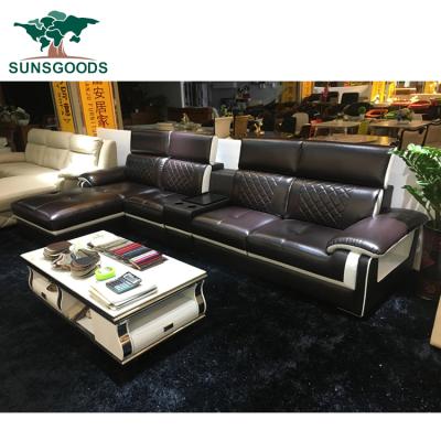 China Sofa Fancy corner sofa set with storage armrest, modern furniture living room sofa, china sofa leather furniture for sale