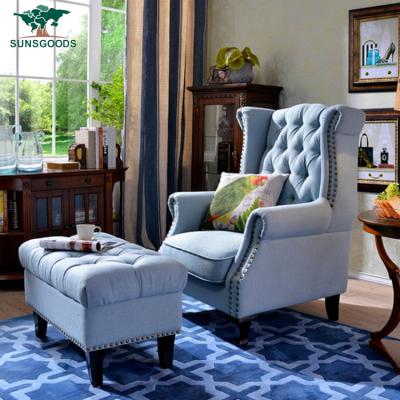 China Adjustable Wood Frame Chesterfield (Other) High Back Lounge Chair, Living Room Furniture, Convertible Lounge for sale