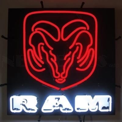 China OEM RAM neon lamp factory china car garage sign neon light sign supplier china residential antique glass for sale