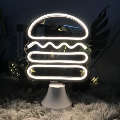 China OEM factory residential china suppliers 5V USB DC plug led wired neon acrylic led letter sign burger table led sculpture neon light for sale