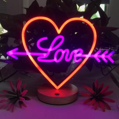 China Romantic buildings home decoration valentine's day gift OEM factory china suppliers love heart led neon sign letters led neon lamp for sale