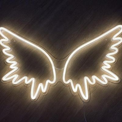 China Residential Charming Angel Wings Flex Led Neon Light OEM China Factory Shanghai Antuo Logo Custom Neon Sign for sale