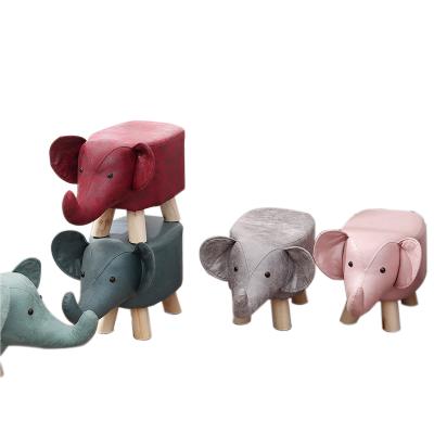 China Modern Supply Wholesale Wholesale Animal Children's Small Leather Stool Animal Stool for sale