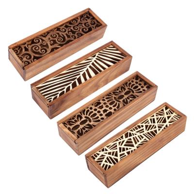 China Handmade Custom Logo Jewelry Box Diy Wooden Boxes Craft Pencil Storage Organizer Wholesale Portable Mini Display for sale