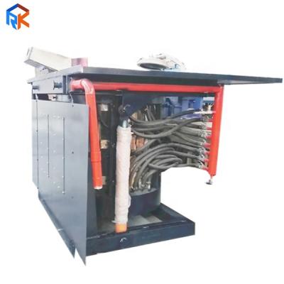 China Building Material Stores 2Ton Capacity Intermediate Frequency Scraps Iron Melting Induction Furnace for sale