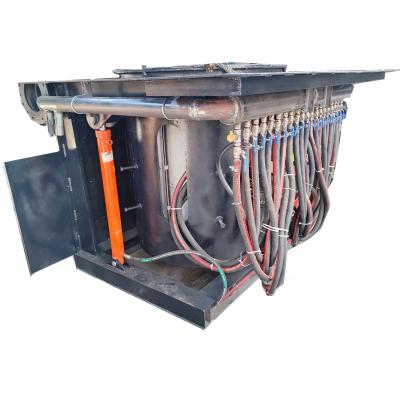 China Building Material Stores Three Phase 80/1000HZ Dual Frequency Induction Stirring Melting Furnace for sale